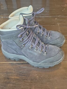 (7) Lowa Men's Dark Gray Lace-Up Suede Boots Outdoor Gorpcore Hiking Technical